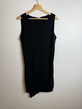 Kinross Black Sleeveless Midi Shift Dress size large made in the USA